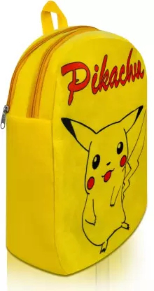 POKEMON PIKACHU CHARACTER SOFT TOY SCHOOL BAG BACKPACK 40 cm TALL ZIPPED  POUCH