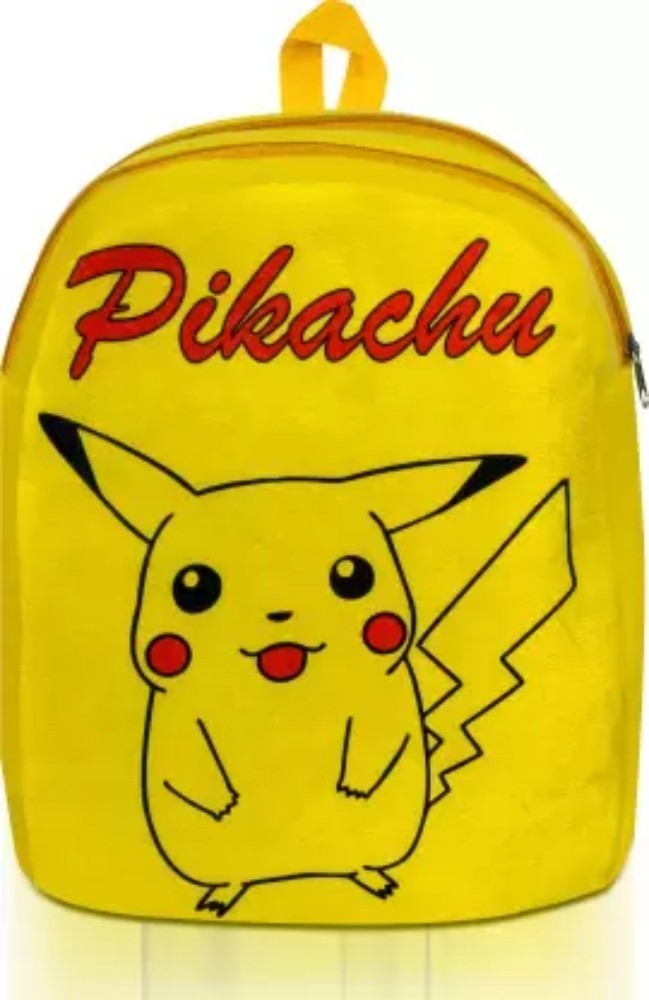 POKEMON PIKACHU CHARACTER SOFT TOY SCHOOL BAG BACKPACK 40 cm TALL ZIPPED  POUCH