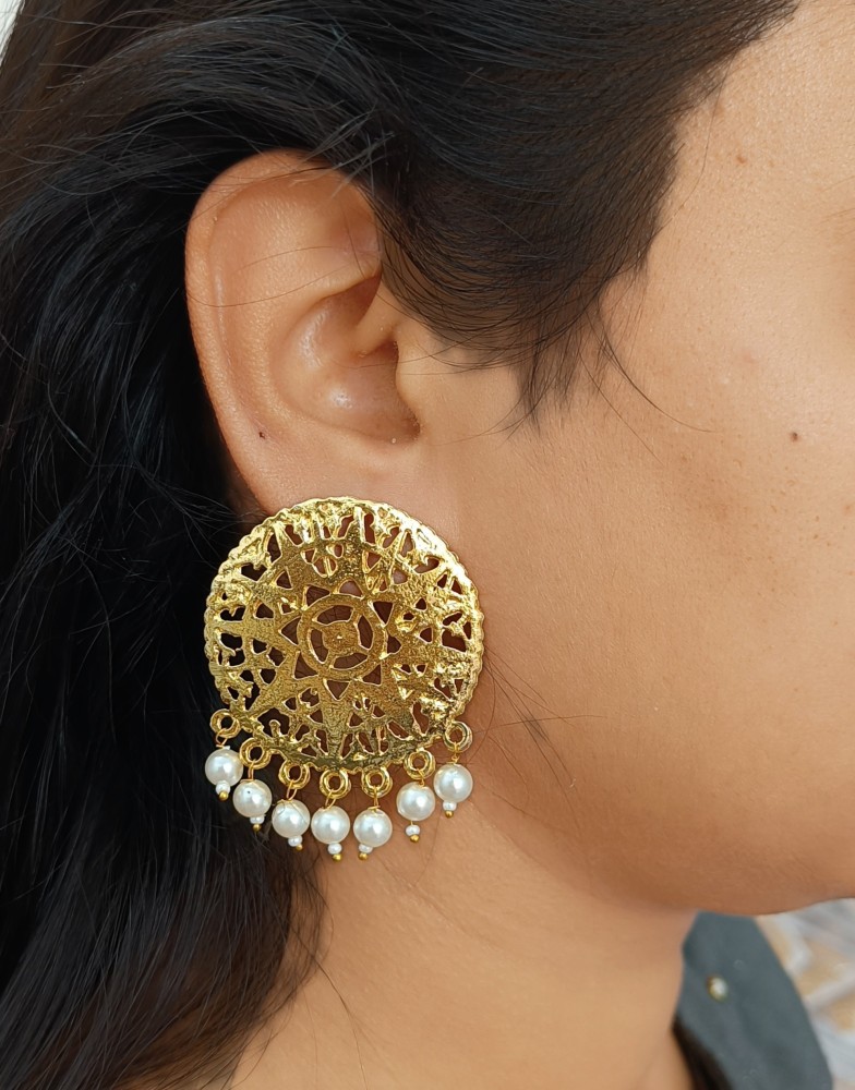 Discover more than 77 big round gold earrings - 3tdesign.edu.vn