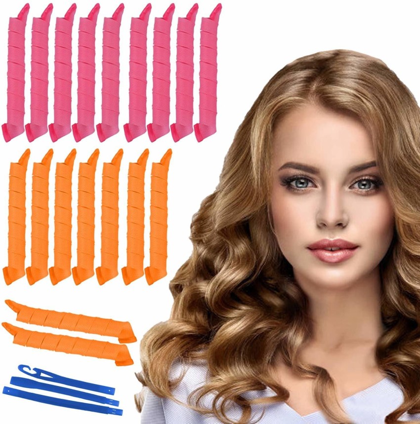 Spiral curling kit without heat for women and girls