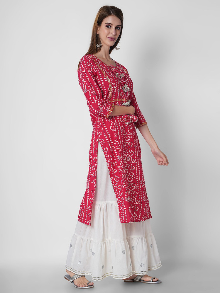 Sanganeri Kurti Women Kurta and Sharara Set  Buy Sanganeri Kurti Women  Kurta and Sharara Set Online at Best Prices in India  Flipkartcom