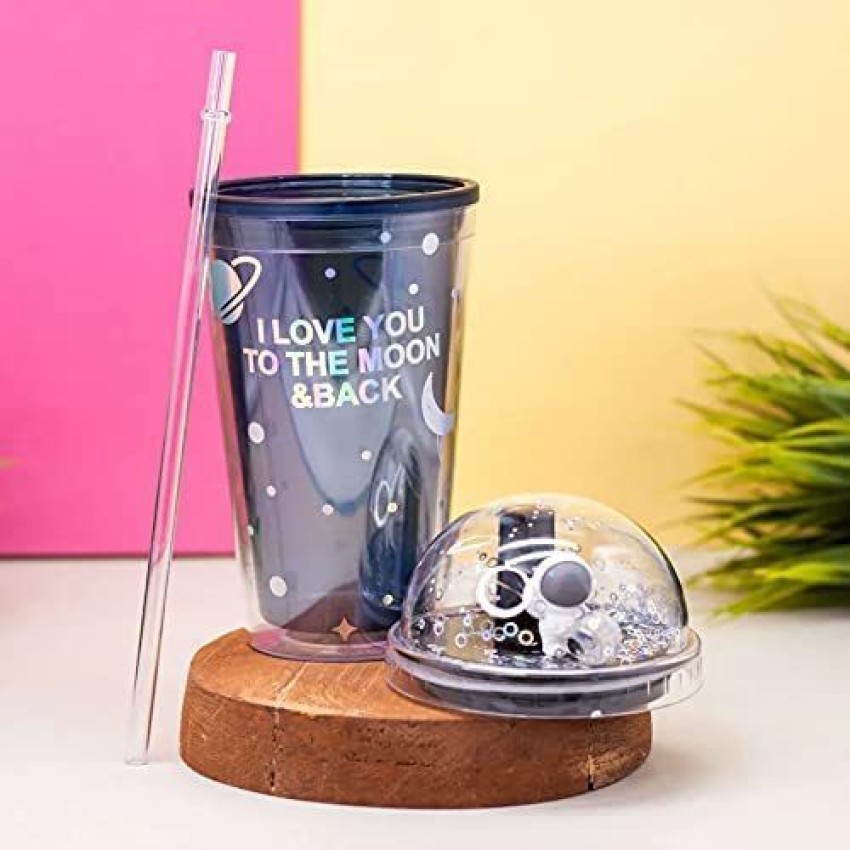 Elipsis Space Wall Design Cute Sipper Glass/Tumbler with Straw 500 ml 500  ml Sipper - Buy Elipsis Space Wall Design Cute Sipper Glass/Tumbler with  Straw 500 ml 500 ml Sipper Online at