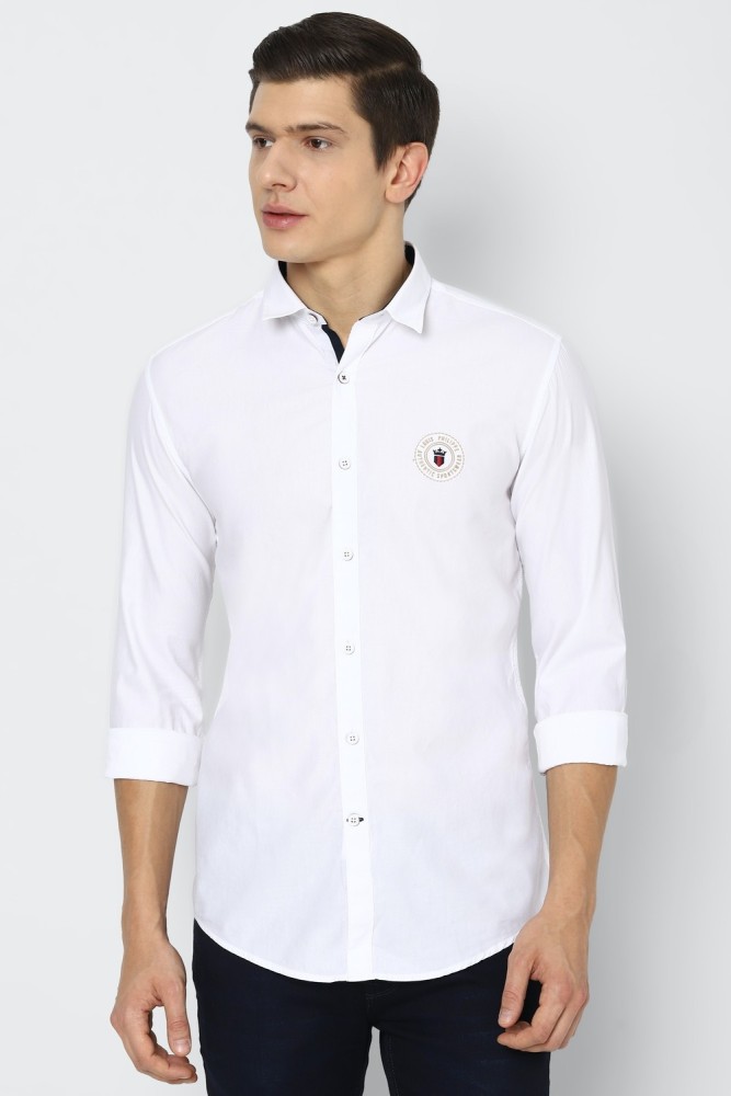 Buy Louis Philippe Men Cotton Solid White T Shirt Online at Low Prices in  India 