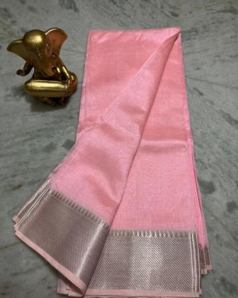 Solid Chanderi Handloom Cotton Silk Saree Price in India - Buy ...