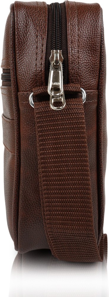 Alison Brown Sling Bag Men Sling Bag-Small Brown - Price in India