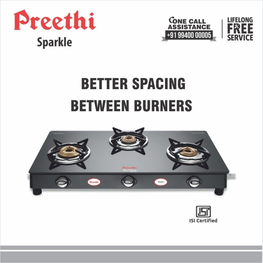 preethi sparkle 3 burner