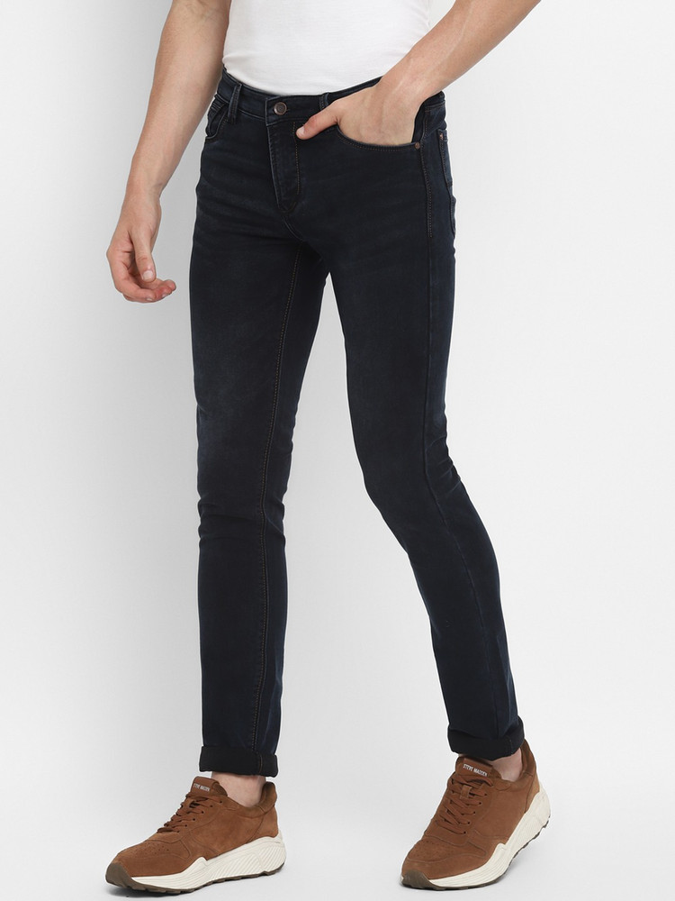 TURTLE Tapered Fit Men Dark Blue Jeans 