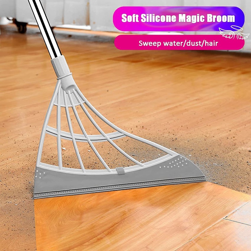 2 In 1 Multifunction Magic Broom Silicone Squeegee & Wiper Sweeper Glass  Floor