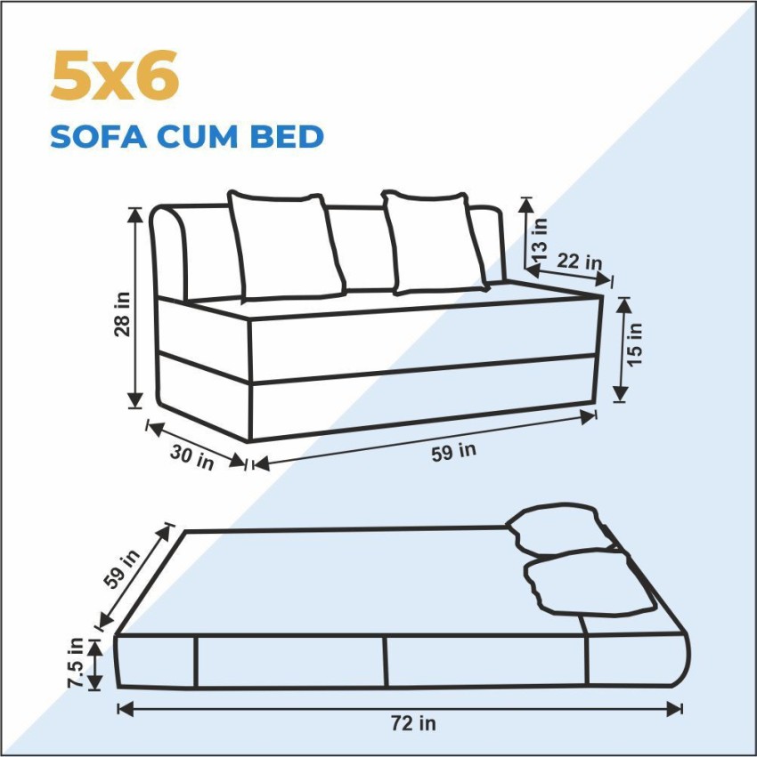Double Foam Fold Out Sofa Bed