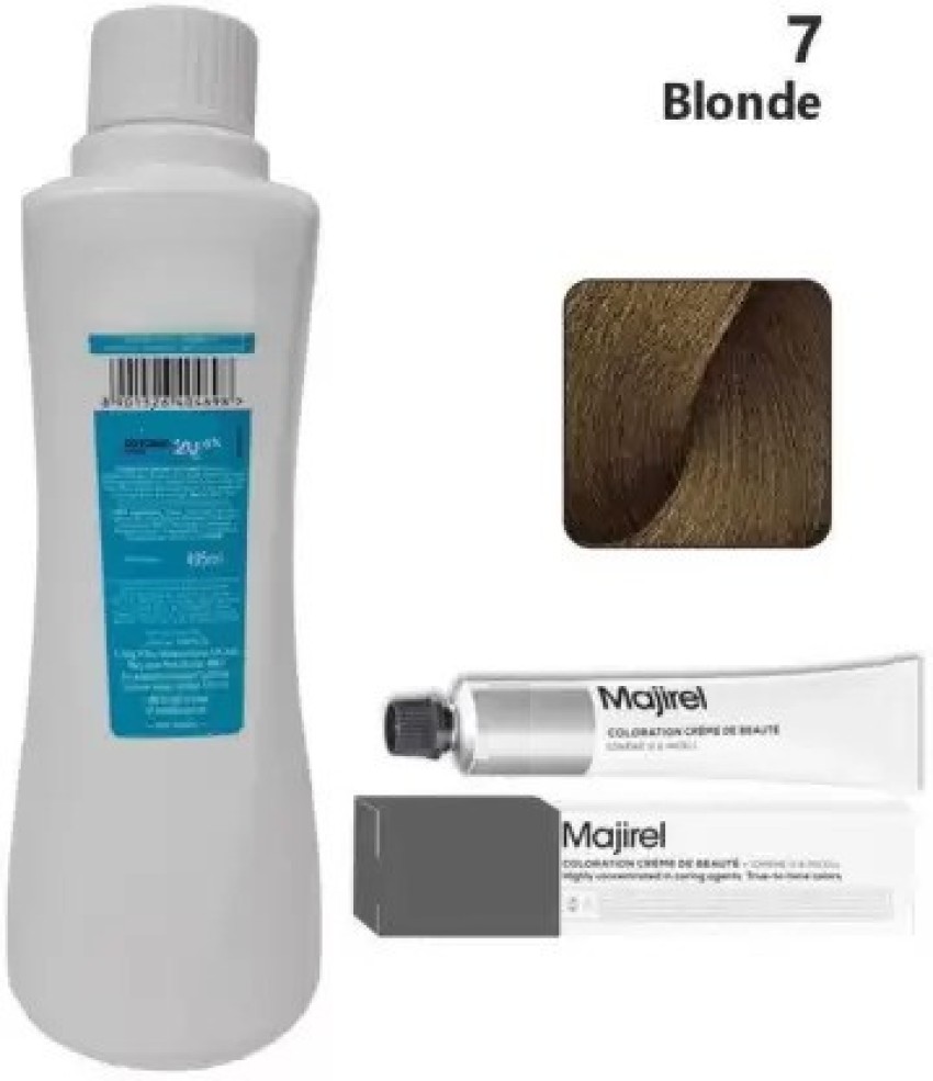 MAJIREL Hair Color No 7 Blonde + 20 Vol 6% Developer 495Ml , Blonde - Price  in India, Buy MAJIREL Hair Color No 7 Blonde + 20 Vol 6% Developer 495Ml ,  Blonde Online In India, Reviews, Ratings & Features 