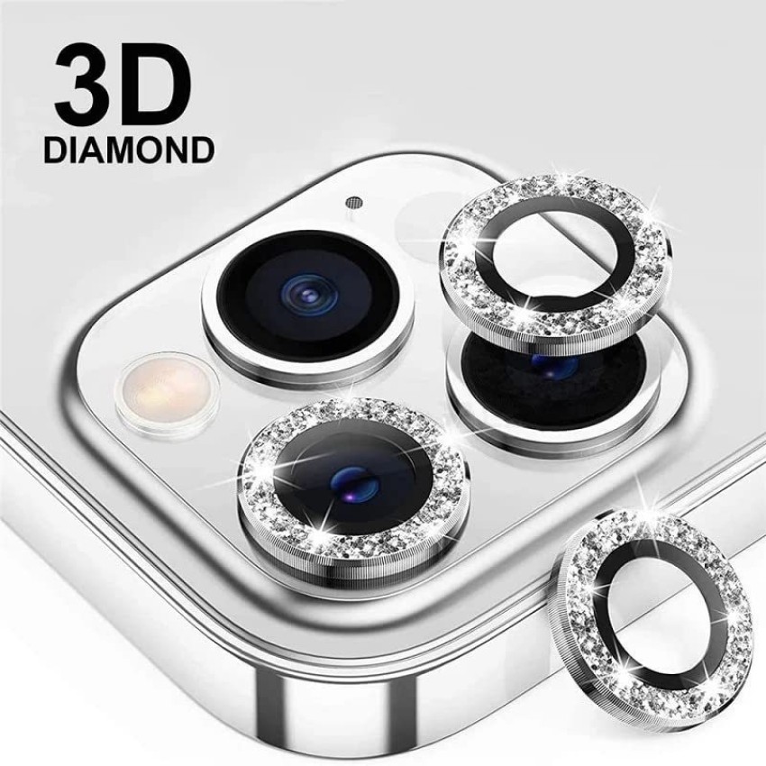 Xfilm Bling Diamond Camera Lens Protector for iPhone 13 / iPhone 13 Mini,  HD Clear Tempered Glass Camera Lens Screen Protection Cover, Case Friendly