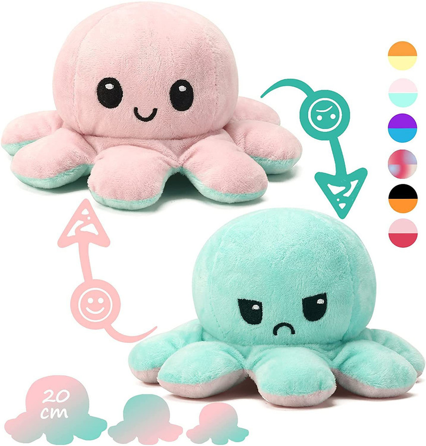 octopus reversible plush