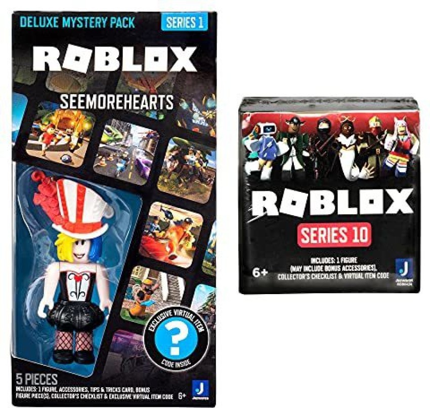 Roblox Action Collection - Tower Heroes: Kart Kid Deluxe Mystery Figure  Pack + Two Mystery Figure Bundle [Includes 3 Exclusive Virtual Items]