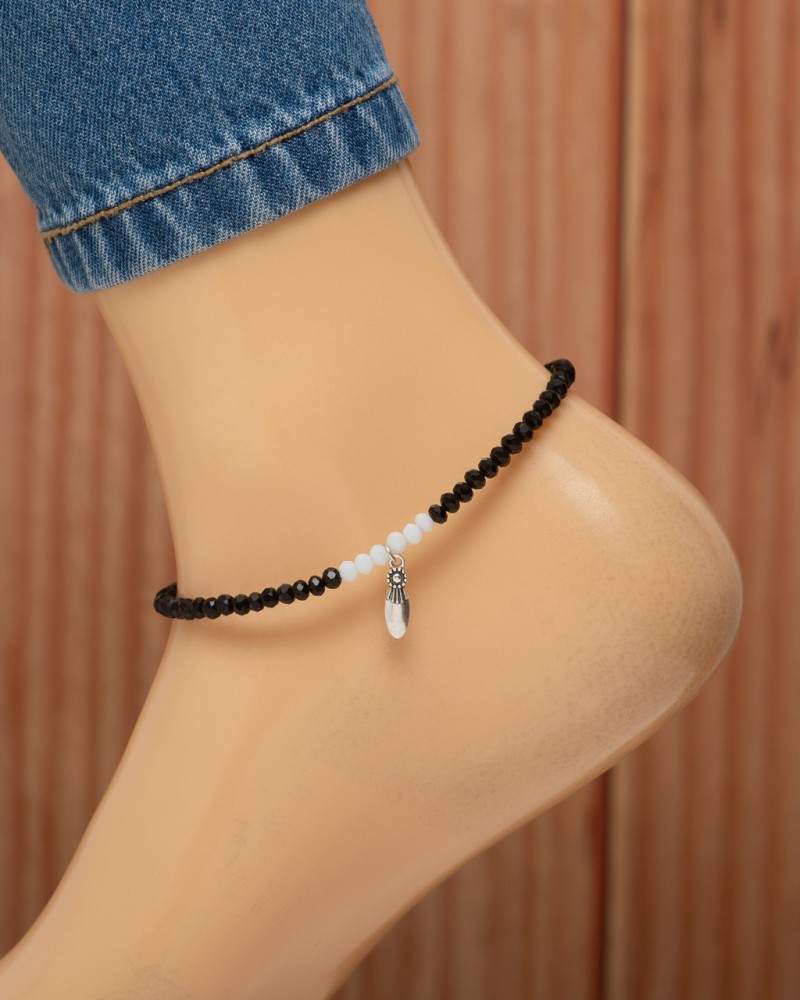 Buy BLINE Black and White Gold Plated Alloy Moti Black Bead Bracelet (Gilrs  and Women) - Free Size Online at Best Prices in India - JioMart.