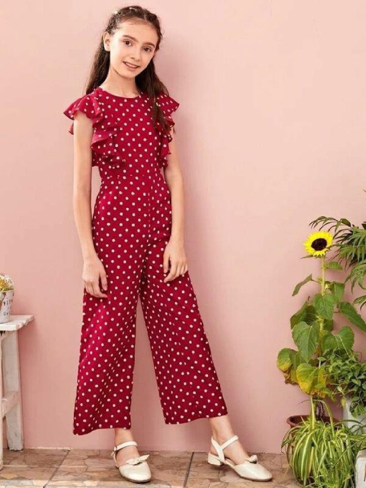 ALWAYS KIDS Polka Print Girls Jumpsuit  Buy ALWAYS KIDS Polka Print Girls  Jumpsuit Online at Best Prices in India  Flipkartcom