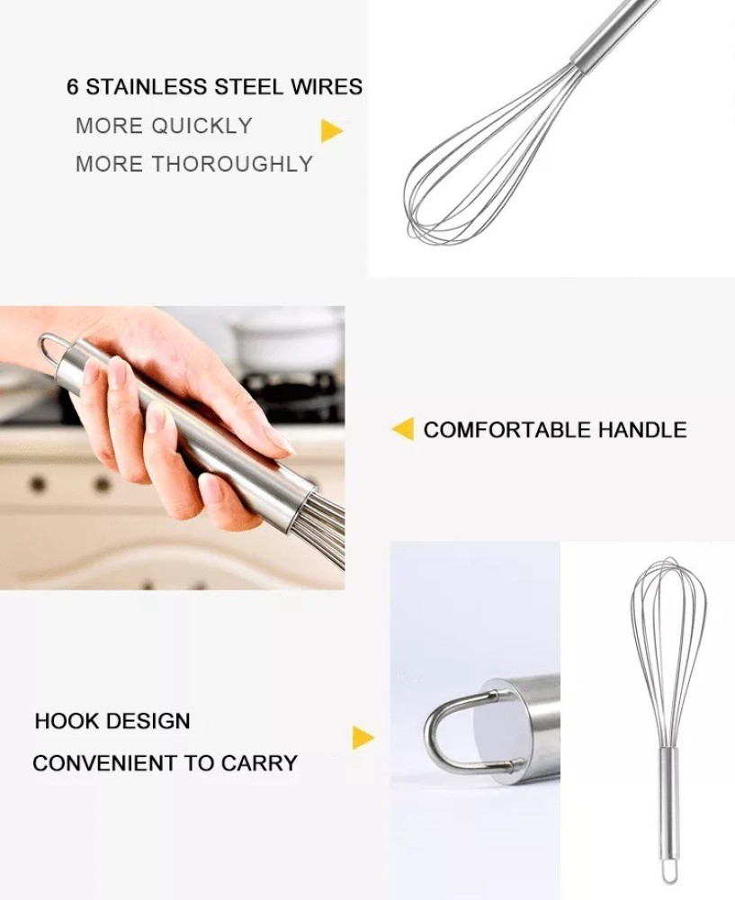 Whisks for Cooking Semi-automatic Mixer Egg Beater Manual Self Turning  Stainless Steel Whisk Hand Blender Egg Cream Stirring Whisking Whisk (Color  
