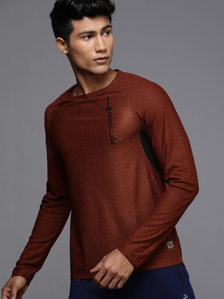WROGN ACTIVE Printed Men Round Neck Red 
