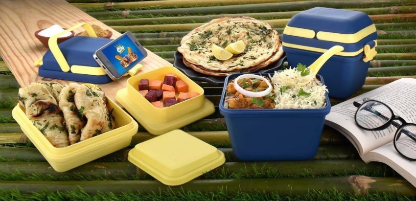 PRIMEFAIR Launch Box for Travelling, School Kids & Office 3  Containers Lunch Box (500 ml) 3 Containers Lunch Box 