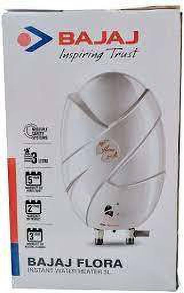 BAJAJ 3 L Instant Water Geyser (FLORA, White) Price in India - Buy BAJAJ 3 L  Instant Water Geyser (FLORA, White) online at Flipkart.com