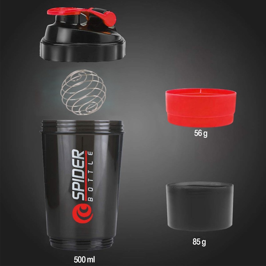 500ml 3 Layers Water Bottle Shaker Cup Sport Whey Protein Blender