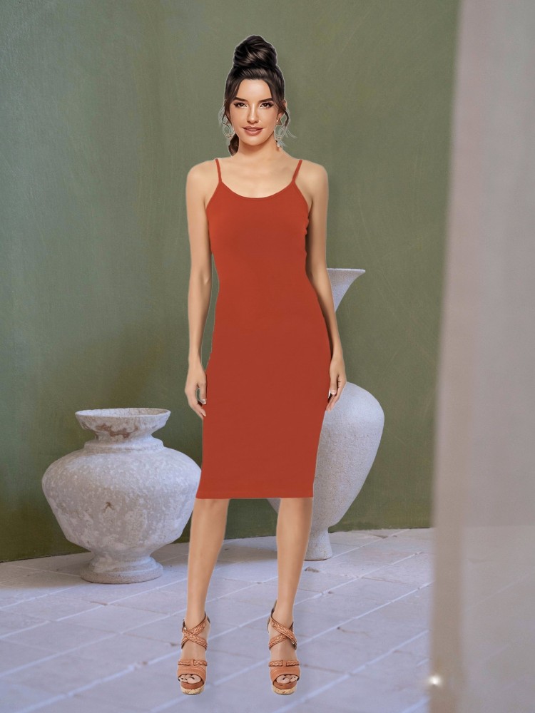 Bodycon Dress - Red - Ladies