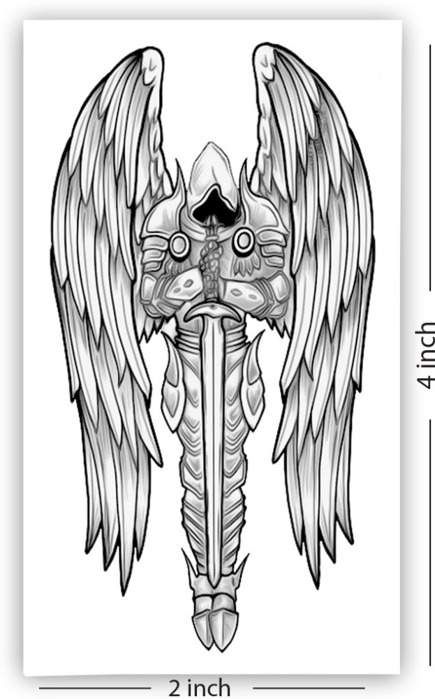 Sword Wings Tattoo Idea Ornate Hand Stock Vector Royalty Free 515378446   Shutterstock