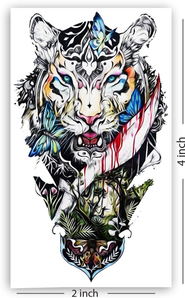 Tiger Collection White Tiger Temporary Tattoos  Amazoncouk Beauty