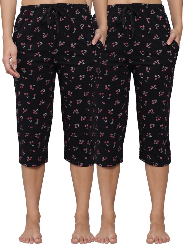 Just Love 100 Cotton Women Pajama Capri Pants Sleepwear Black 3X   Walmartcom