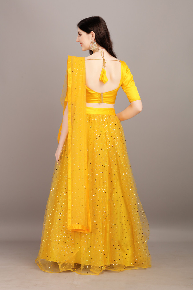 Share 84+ crop top lehenga yellow colour POPPY