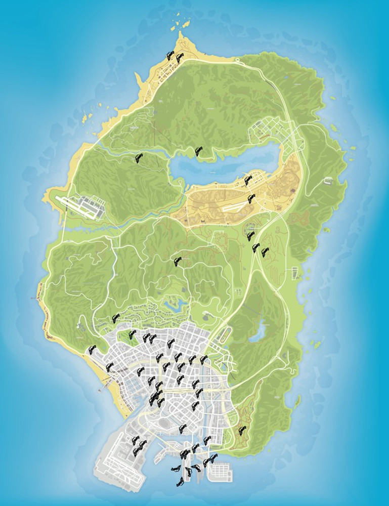 Gta 5 Map Poster