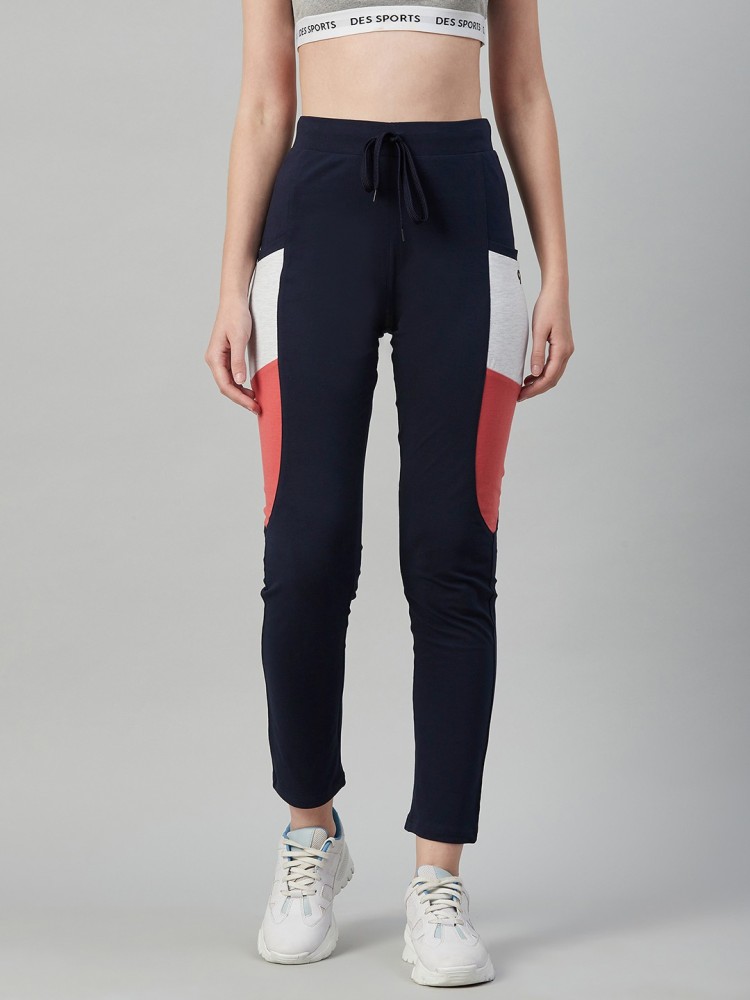 C9 Airwear Colorblock Women Dark Blue Track Pants - Buy C9 Airwear  Colorblock Women Dark Blue Track Pants Online at Best Prices in India