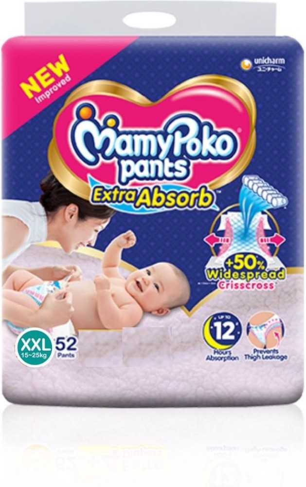 MamyPoko Extra Absorb Pants Style Diaper 3X Large 20 Pieces Online in  India Buy at Best Price from Firstcrycom  12022307