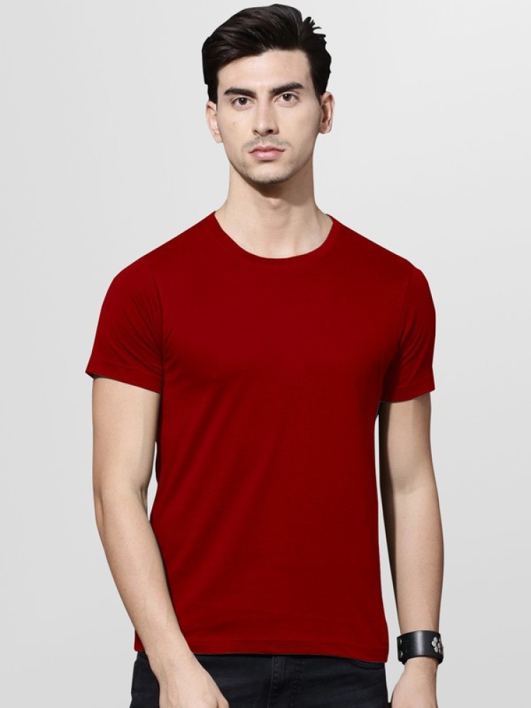 Solid Men Red T-Shirt Price in India - Buy Solid Men Red T-Shirt online at  