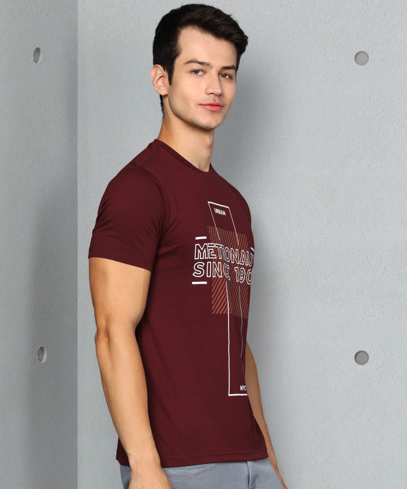 METRONAUT Printed Men Round Neck Maroon T-Shirt - Buy METRONAUT Printed Men  Round Neck Maroon T-Shirt Online at Best Prices in India