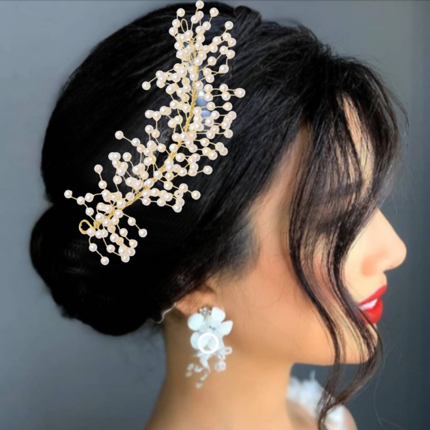 Buy Bridal Hair Chain Gold Head Chain Wedding Hair Accessory Online In  India  uniquesamaycom