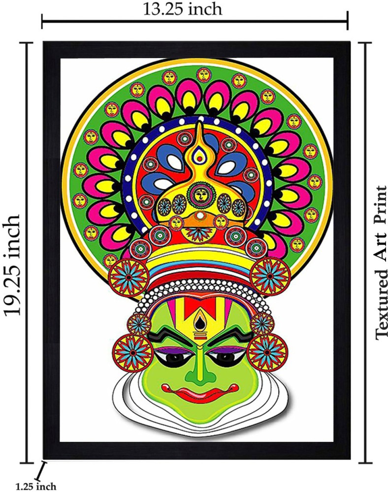 Kathakali face mask, paint vector art. | CanStock