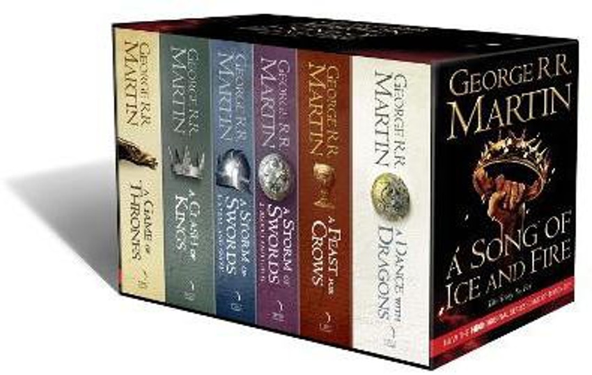 George R. R. Martin's A Game of Thrones Leather-Cloth Boxed Set (Song of  Ice and Fire Series): A Game of Thrones, A Clash of Kings, A Storm of  Swords, A Feast for