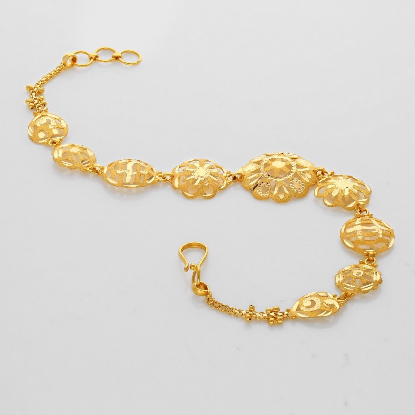 Italian Gold 7.0mm Hollow Flat Curb Chain Link Bracelet in 18K Gold - 7.26
