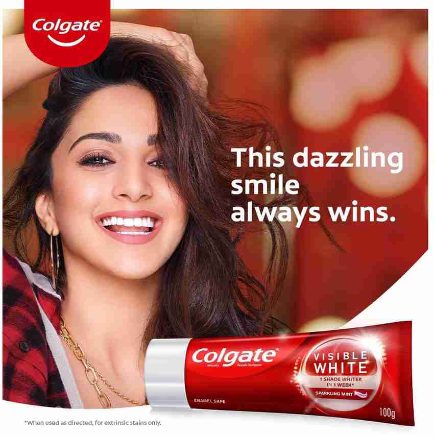 Colgate Visible White 200g (100g x 2, Pack of 2) @ Teeth Whitening