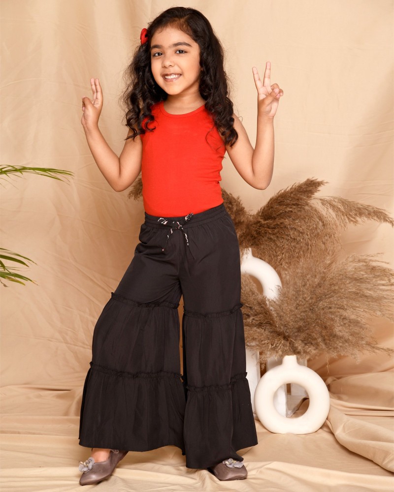 MAGRE Bottoms Pants and Trousers  Buy Magre Black Wide leg Pants Online   Nykaa Fashion