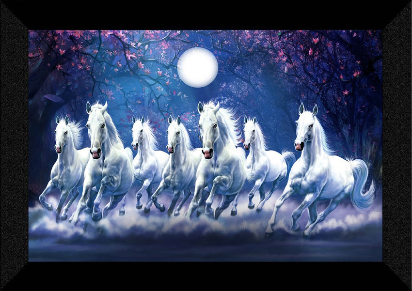 SNDArt Lucky Seven Running Horses Vastu UV Matt Textured Framed Digital Reprint 11 inch x 14 inch Painting Price in India - Buy SNDArt Lucky Seven Running Horses Vastu UV Matt Textured SNDArt Lucky Seven Running Horses Vastu UV Matt Textured Framed Digital Reprint 11 inch x 14 inch Painting Price in India - Buy SNDArt Lucky Seven Running Horses Vastu UV Matt Textured