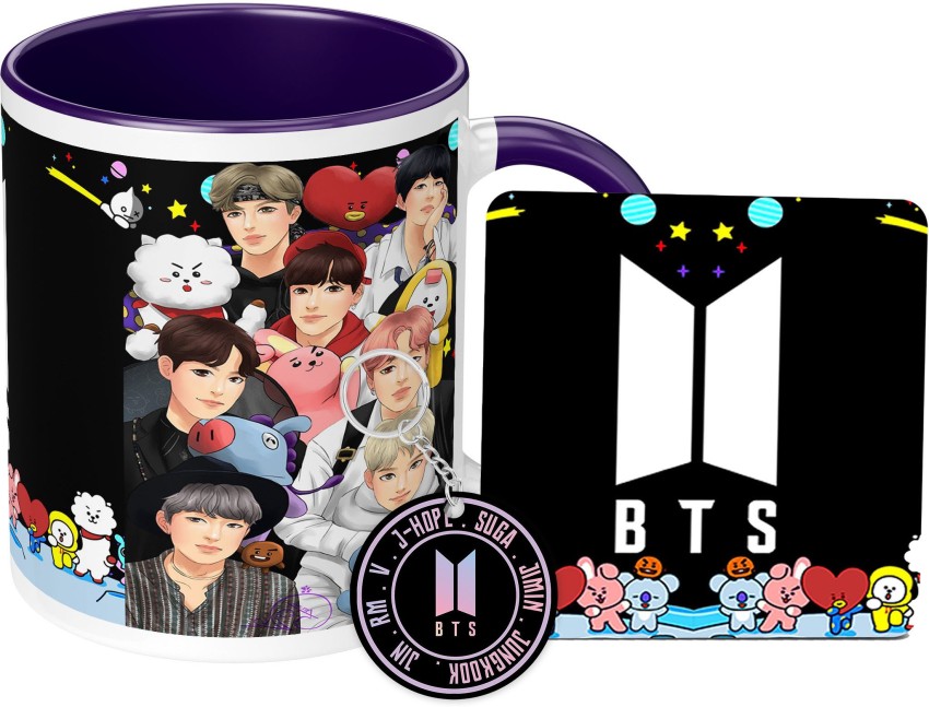 NH10 DESIGNS Bts Cup Bts Bts Black Cup Bts Product Bts Gift Bts Combo For  Girl (BTS-055) Ceramic Coffee Mug Price in India - Buy NH10 DESIGNS Bts Cup  Bts Bts Black