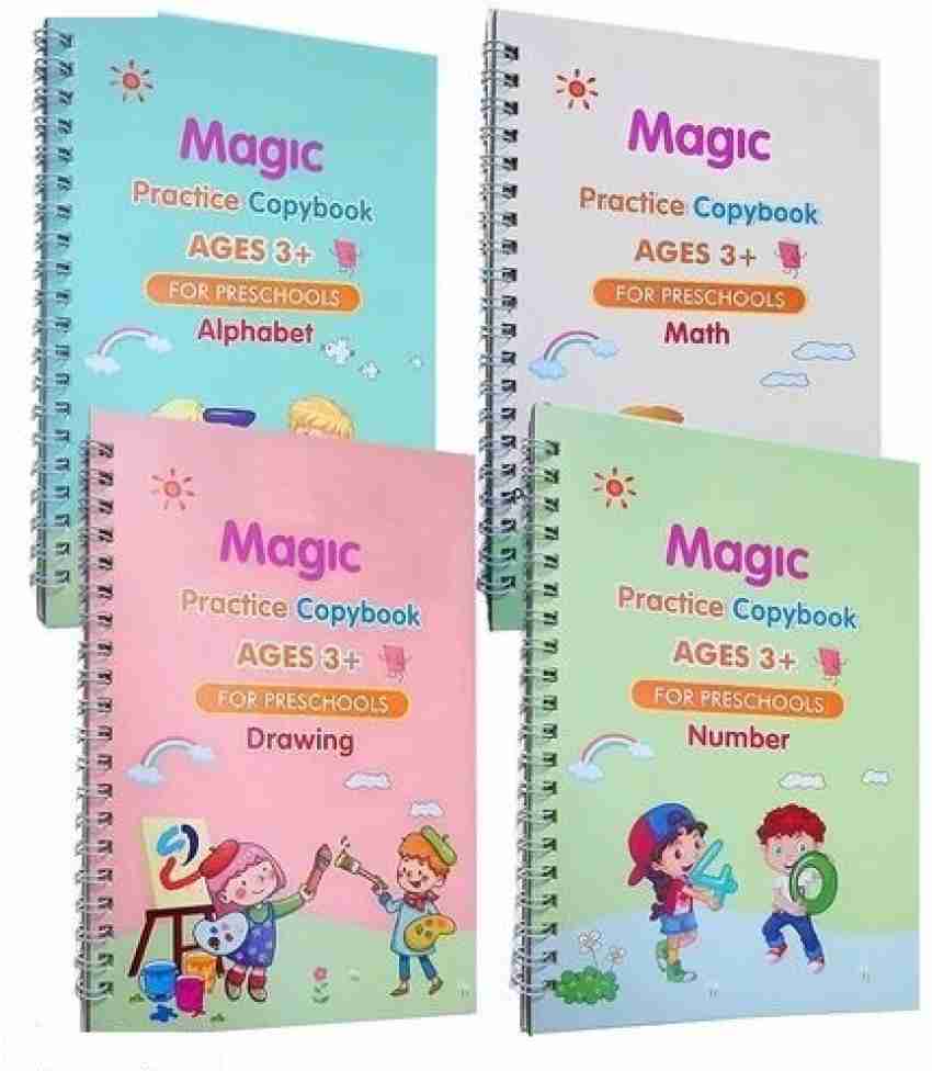 Magic practice book, Magic Book for Kids, Calligraphy Books for Kids,  Practice Copybook for Kids English