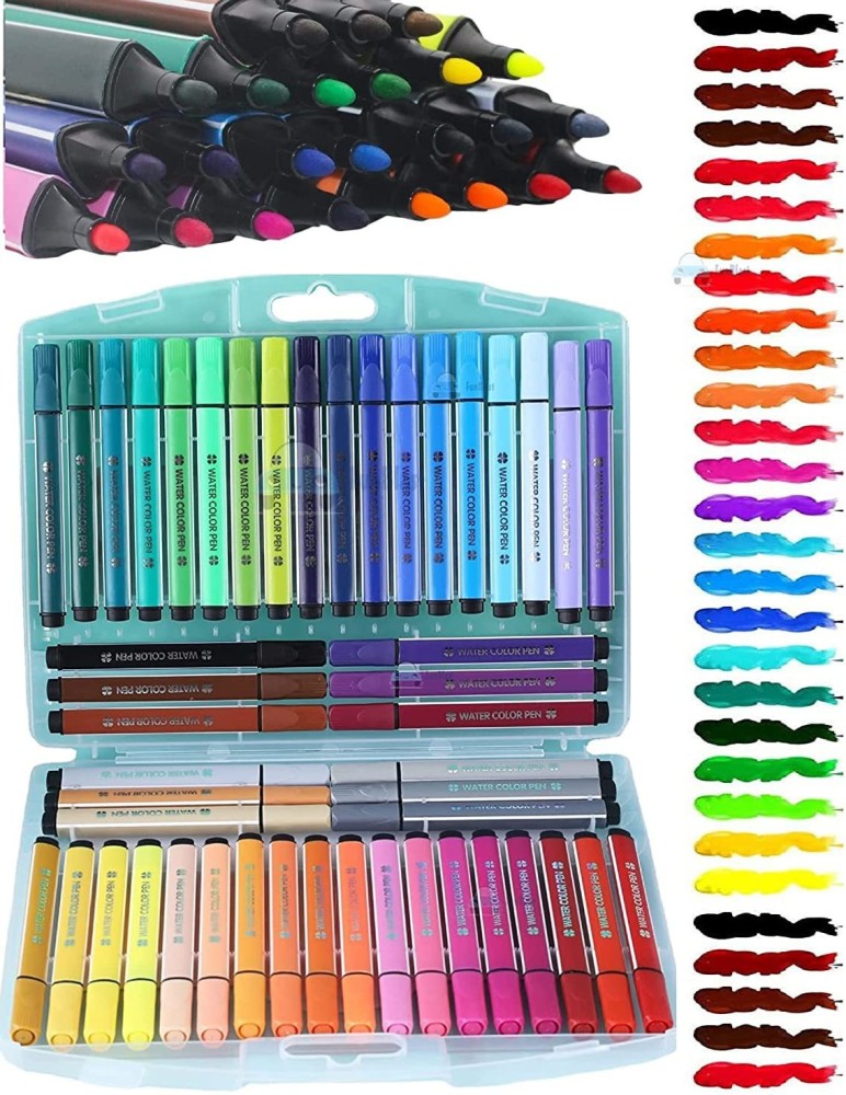 Flipkart.com | BONGERKING Washable Watercolor Pens Set Art Markers Colour  Sketch Pens - 48 Set - Maker Pens