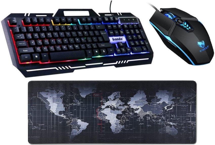 RPM Euro Games Gaming Keyboard with Backlit RGB, with Wrist Support