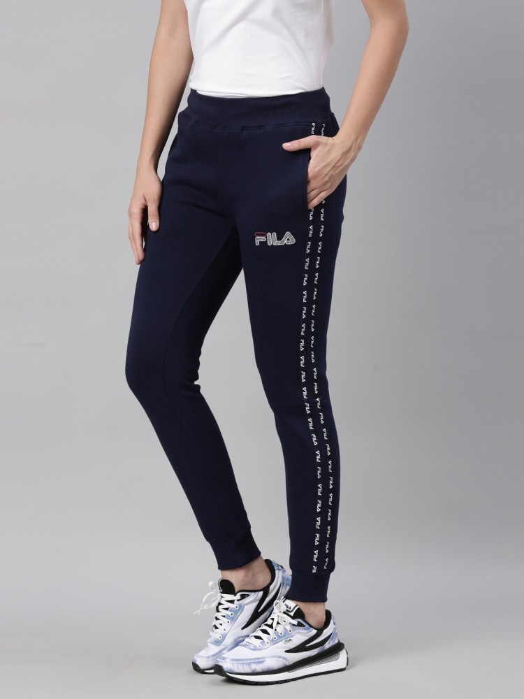 FILA Solid Women Blue Track Pants - Buy FILA Solid Women Blue