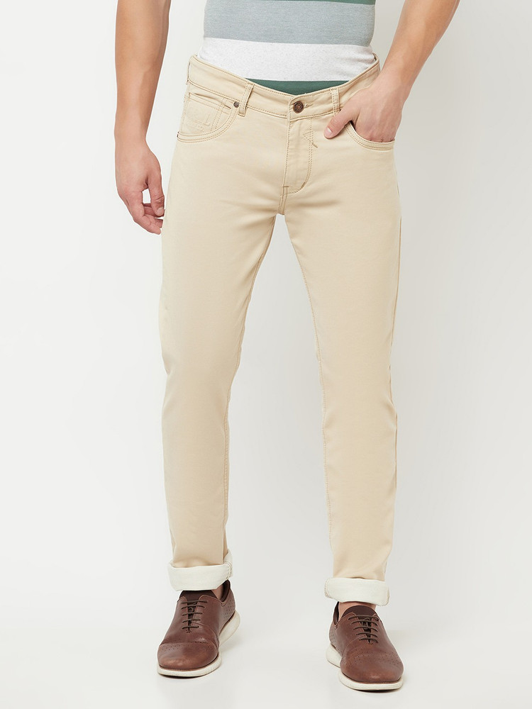 Buy CANTABIL Regular Men Beige Jeans 