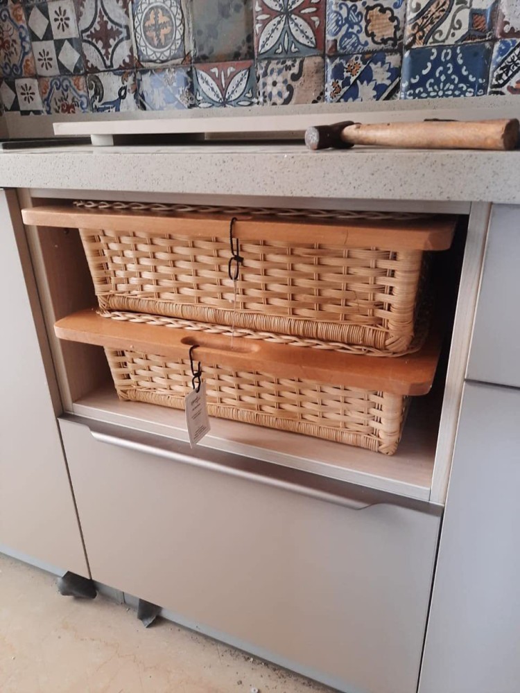 Modular Kitchen Wicker Basket  Modular kitchen design, Modular