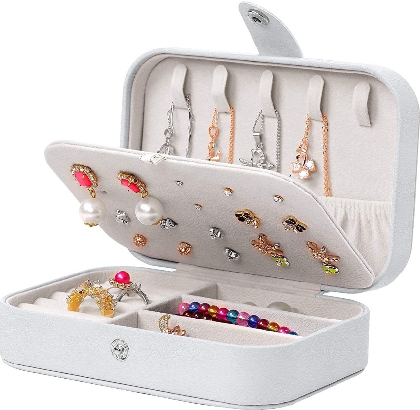 Buy VMITRA Jewelry Storage Box With Lid Rings Earrings Necklace Holder Case  Classified Jewelry Organizer for Women Girls 2 Layer Acrylic Jewelry  Storage Box Dustproof Earring Box Transparent Online at Best Prices