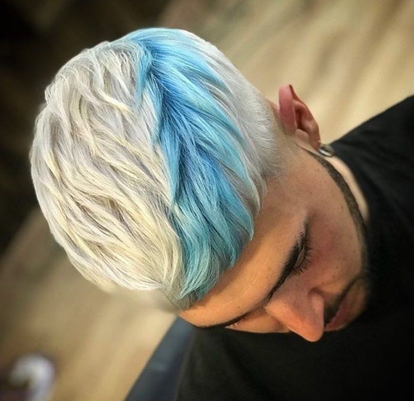 pastel blue hair guy